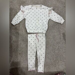 Jessica Simpson Dotted polka dot Sweater and pants Set toddler girl 24 months